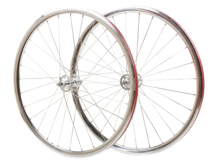 WHEELSET POLISHED SILVER 30mm NOVATEC