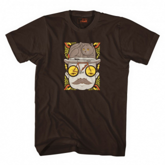 T-SHIRT MR. CAT BROWN BY JEREMY FISH CINELLI
