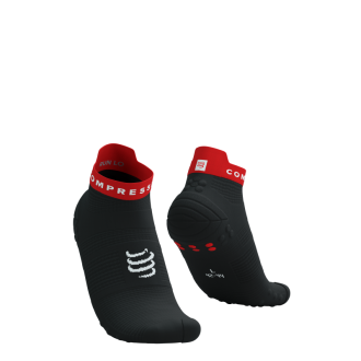 ČARAPE RACING PRO 4.0 RUN LOW BLACK/ CORE RED COMPRESSPORT