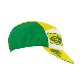 CYCLING CAP CACTUS YELLOW AND WHITE CINELLI