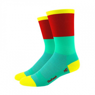 SOCKS BSTORMER BLOCKHEAD CELESTE/RED DEFEET