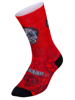 SOCKS DAY OF THE LIVING RED CYCOLOGY