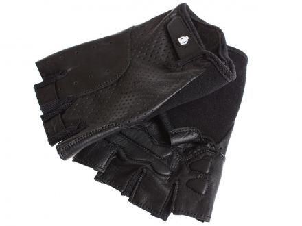 CYCLING GLOVES CLASSIC SPORT LEATHER BLACK BLB