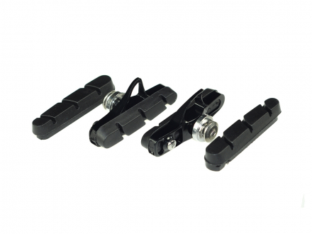 BRAKE SHOES + INSERTS CNC ROAD BLACK BLB