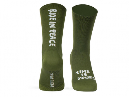 SOCKS RIDE IN PEACE OLIVE PACIFIC AND COLORS
