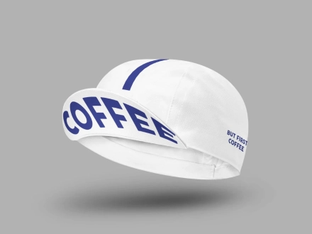 CYCLING CAP BUT FIRST COFFEE WHITE COIS CC