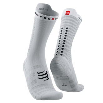 RACING SOCKS PRO 4.0 ULTRALIGHT BIKE WHITE/BLACK COMPRESSPORT