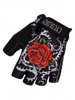CYCLING GLOVES BLACK ROSE CYCOLOGY