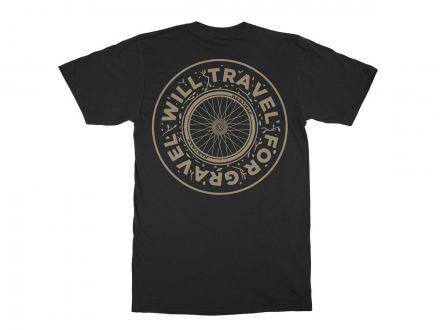 T-SHIRT WILL TRAVEL FOR GRAVEL BLACK RESTRAP