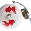 BELL HAND PAINTED KOI WHITE CRANE BELLS