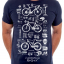 T-SHIRT BIKE MATHS BLUE CYCOLOGY