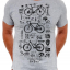 T-SHIRT BIKE MATHS GREY CYCOLOGY